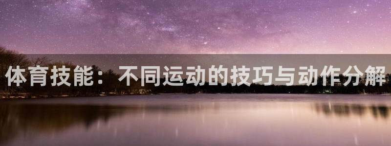 体育技能：不同运动的技巧与动作分解